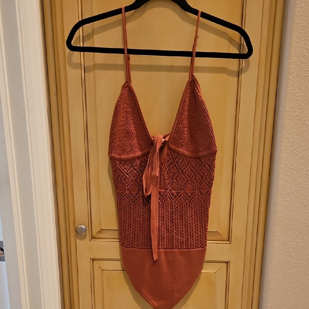 Abercrombie & Fitch Terracotta Knit Bodysuit